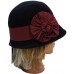 100% Wool Ladies  Elegant Dress Church Wedding Formal Fedora Hat with Band   eb-89484561